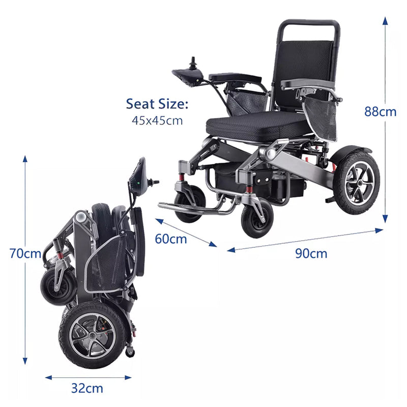 Load image into Gallery viewer, PORIYA Electric Wheelchair Folding Long Range Lithium Power Motorised Foldable