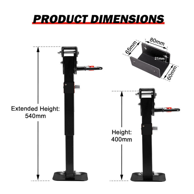 Load image into Gallery viewer, PORIYA 400MM Caravan Drop Down Corner Legs Trailer Steel Legs 1200LBS 2400LBS 2/4PCS