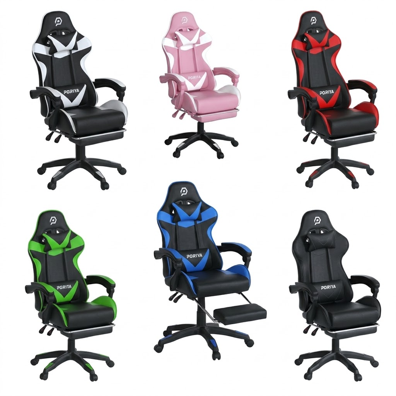 Load image into Gallery viewer, PORIYA Gaming Chair Home Office Computer Seat Racing PU Executive Recliner Chair