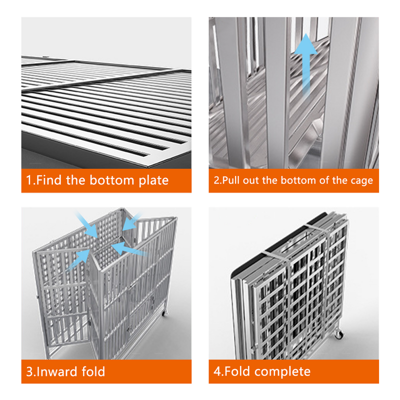 Load image into Gallery viewer, PORIYA 37" 30" Dog Cage Crate Large Kennel Pet Cage Cat Puppy Foldable Metal Cage