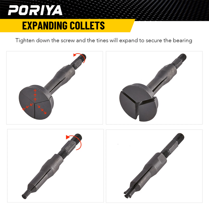 Load image into Gallery viewer, PORIYA 16PCS Blind Hole Pilot Internal Extractor Remover Bearing Puller Set with Case