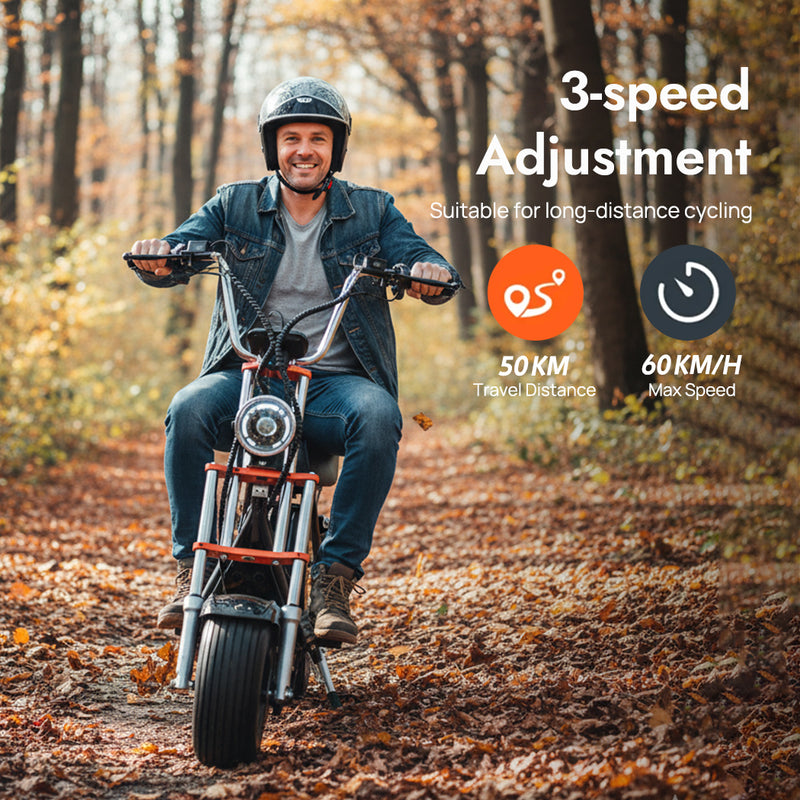 Load image into Gallery viewer, PORIYA Electric Scooter 2000W 60KM/H 50KM Adult 13" Off Road Travel E-Scooter