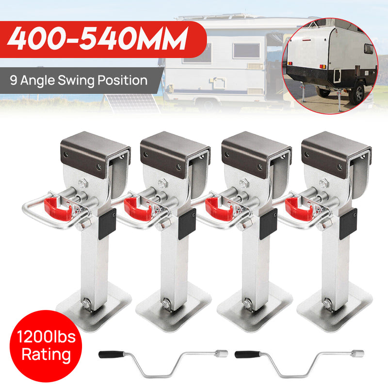 Load image into Gallery viewer, PORIYA 400MM Caravan Drop Down Corner Legs Trailer Steel Legs 1200LBS 2400LBS 2/4PCS