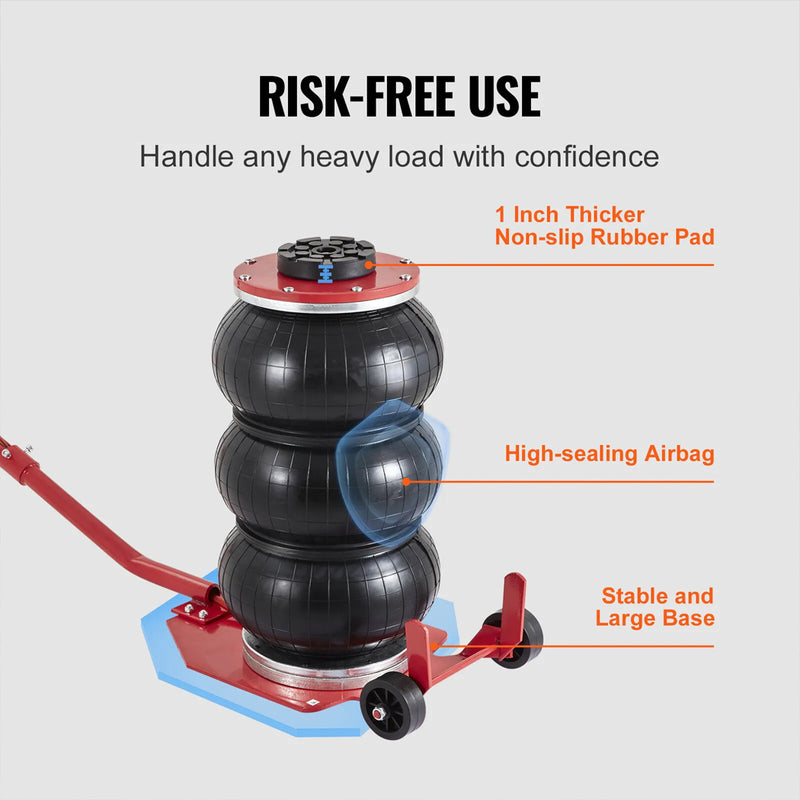 Load image into Gallery viewer, PORIYA Triple Bag Air Jack 3 Ton/6600 lbs Pneumatic Jack for Car SUV Lifting
