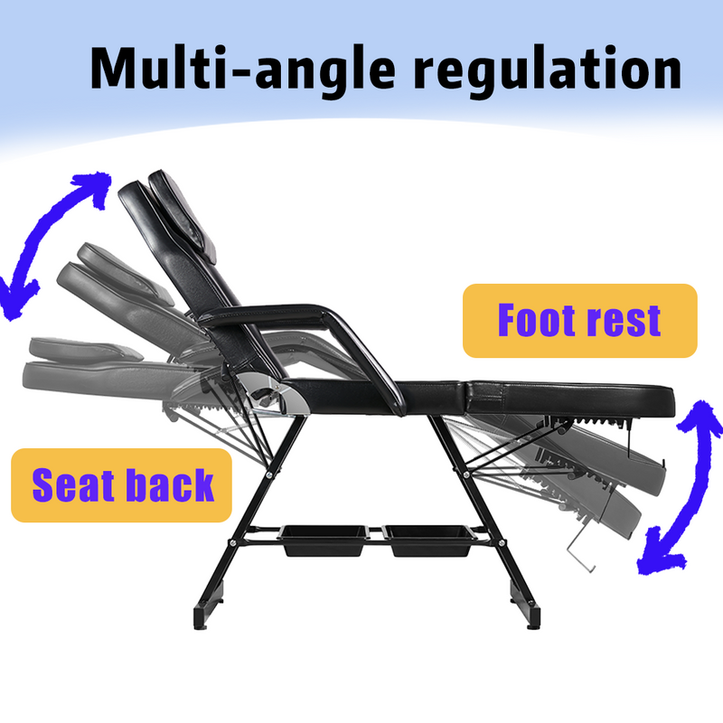 Load image into Gallery viewer, PORIYA 180CM Massage Table Portable Massage Bed 3 Folding Beauty Chair Therapy