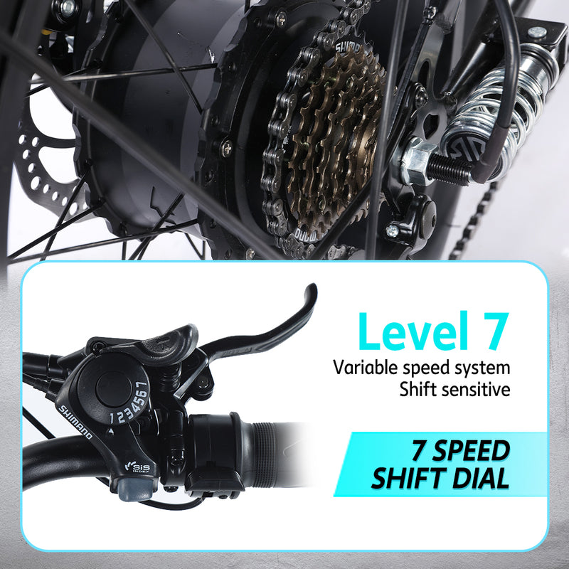 Load image into Gallery viewer, PORIYA 2000W 80KM 60KM/H Electric Bike Mountain Bicycle E-Bike 20“ off Road Traveling