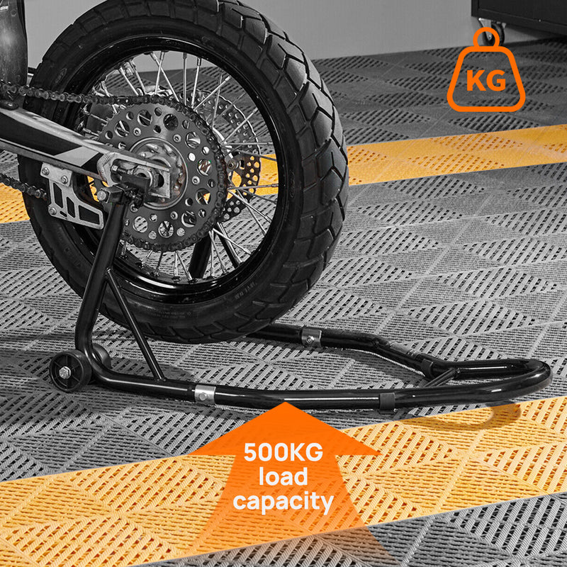 Load image into Gallery viewer, PORIYA 1100lbs Motorbike Dolly Motorcycle Front Wheel Stand and Rear Wheel Stand 2PC