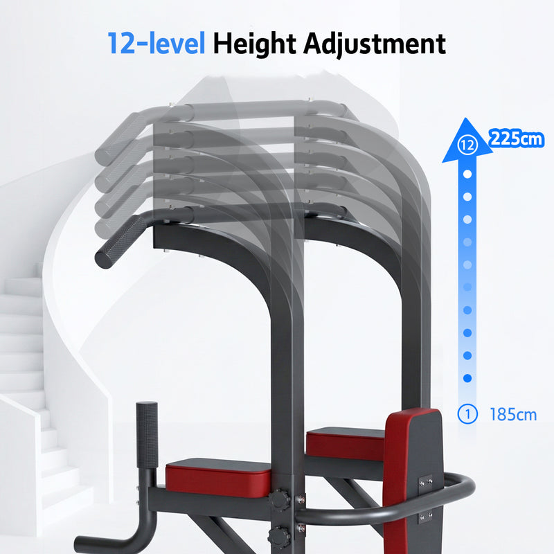 Load image into Gallery viewer, PORIYA Foldable Power Tower Chin Up Station Push Pull Up Bar Knee Raise Weight Dip Gym