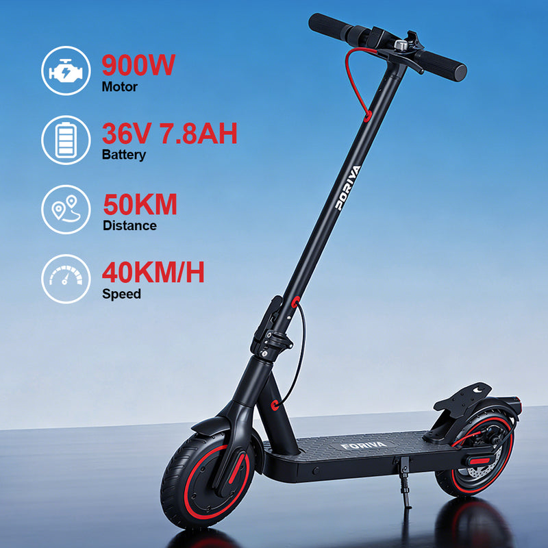Load image into Gallery viewer, PORIYA Electric Scooter w/ Rear Wing 900W 40KM/H Adult Foldable Portable E-Bike W/App