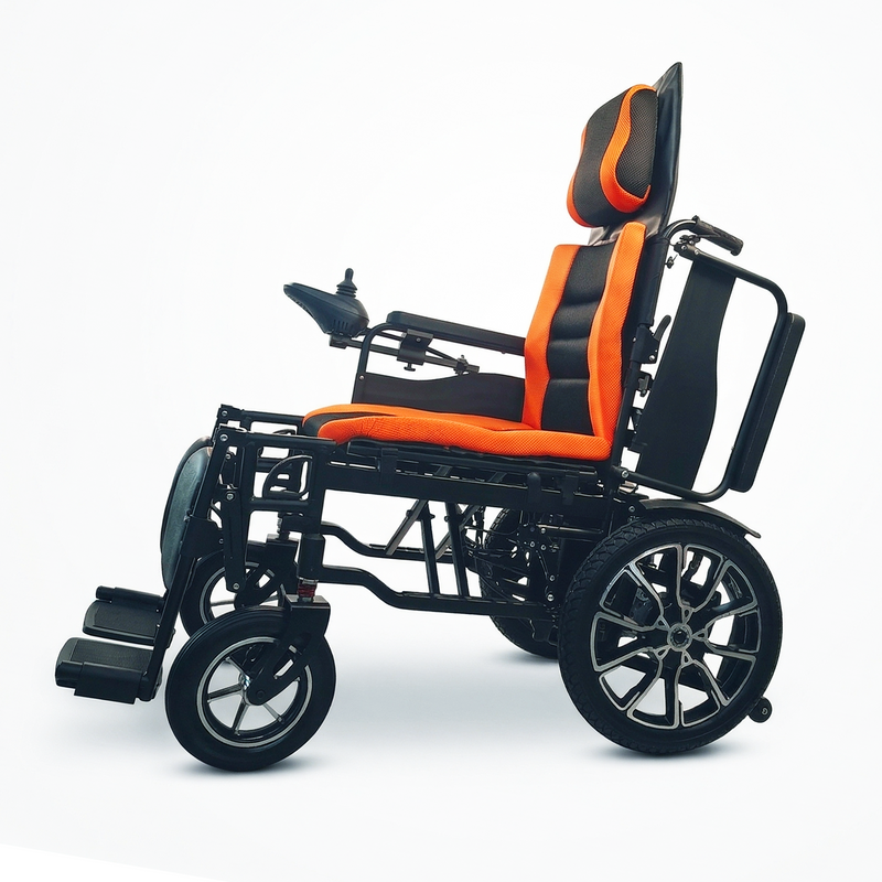 Load image into Gallery viewer, PORIYA Electric Wheelchair Foldable Long Range Recline Wheelchair w/ Headrest