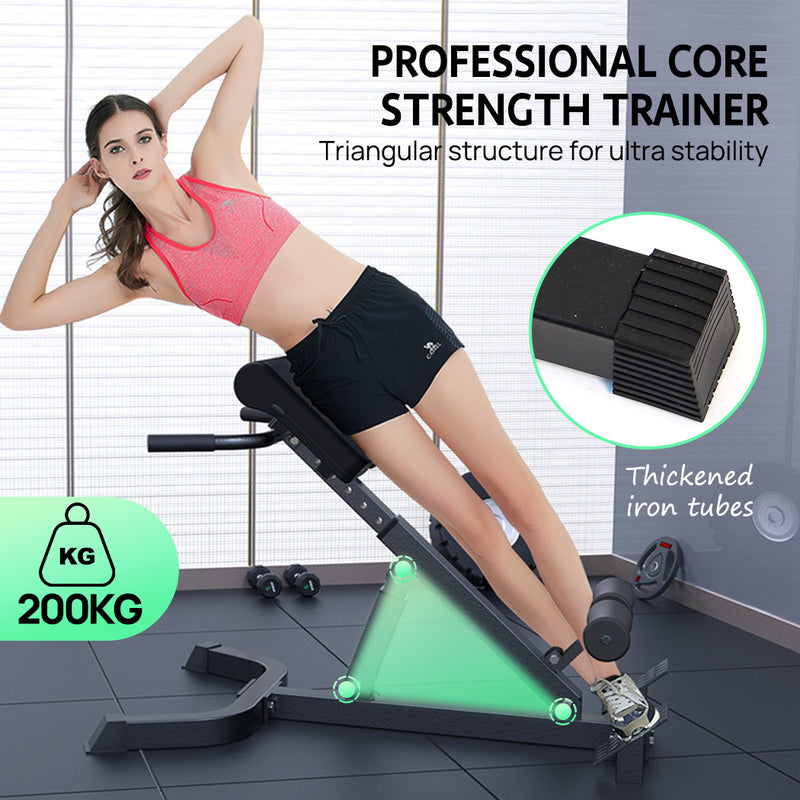 Load image into Gallery viewer, PORIYA Roman Chair for Hyperextension Core Workouts Adjustable Home Gym Bench
