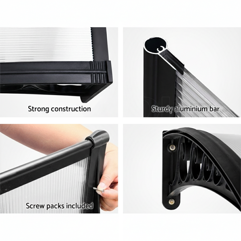 Load image into Gallery viewer, PORIYA Window Door Awning Outdoor Balcony Door Canopy Shelter Rain Cover Wind Shield