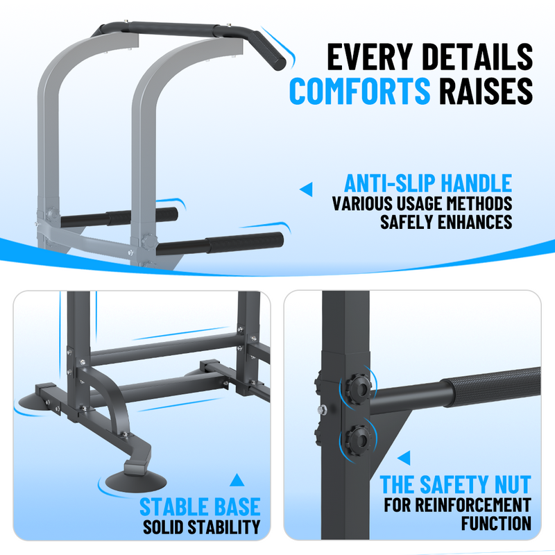 Load image into Gallery viewer, PORIYA Foldable Power Tower Chin Up Station Push Pull Up Bar Knee Raise Weight Dip Gym