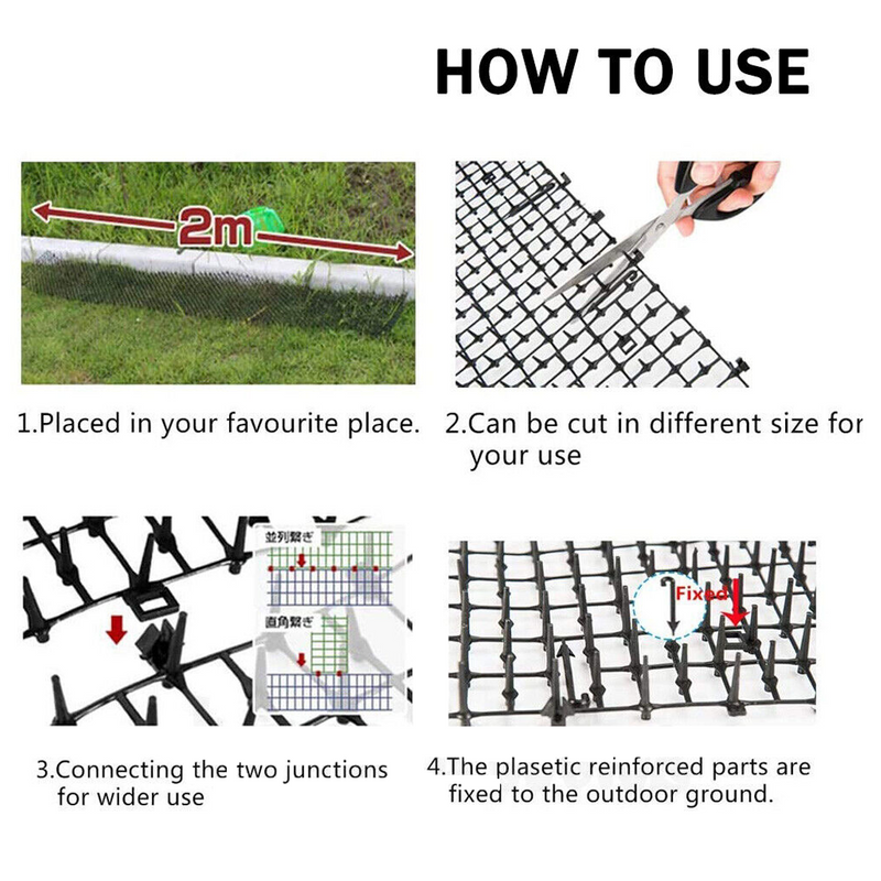 Load image into Gallery viewer, PORIYA 2M x 30CM Cat Scat Mat Spikes Prickle Strip Anti-Cat Away Safe Garden Protector