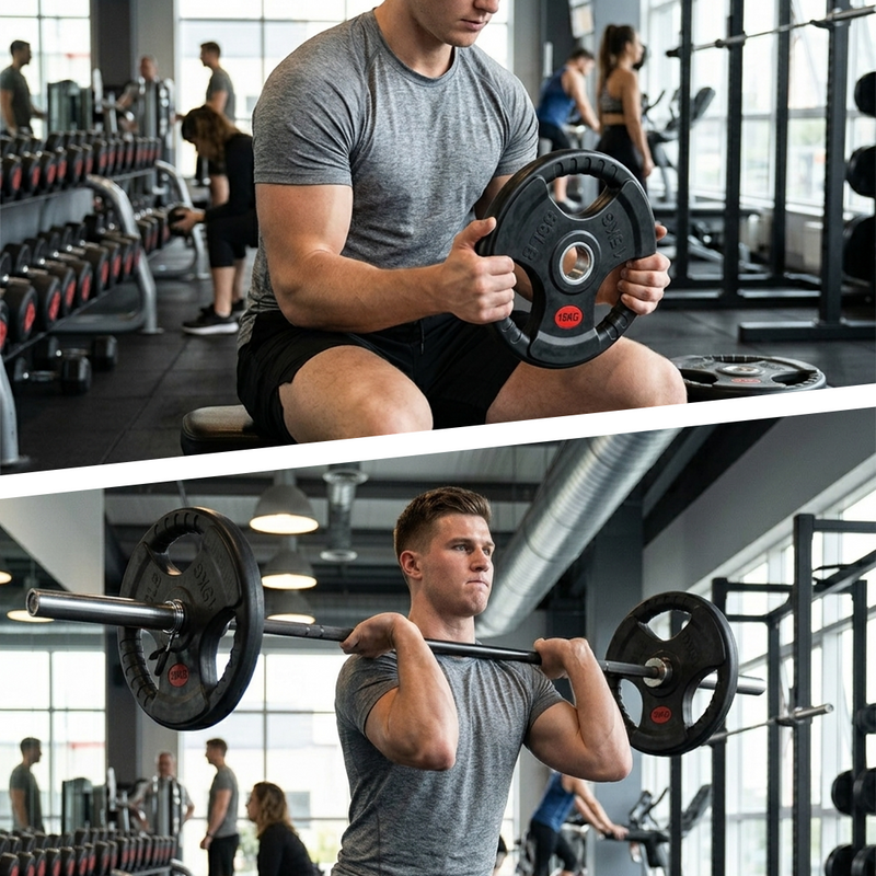 Load image into Gallery viewer, PORIYA Olympic Cost Iron Weight Plates Set 5-25kg Dumbbell Barbell Lifting