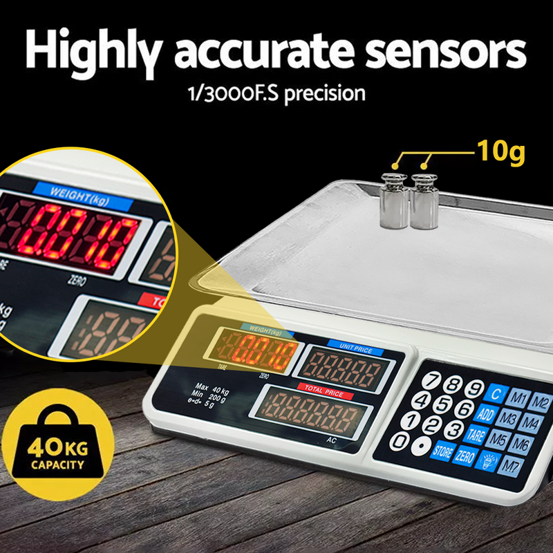 Load image into Gallery viewer, PORIYA Electronic Digital Scale Shop Platform Kitchen Scales Commercial 300 /150/ 40KG