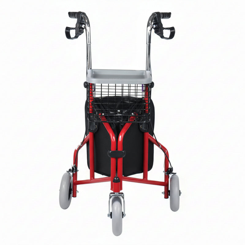 Load image into Gallery viewer, PORIYA Folding Walker Rollator 3 Wheel Mobility Aid Frame Indoor Outdoor Medical w/ Bag