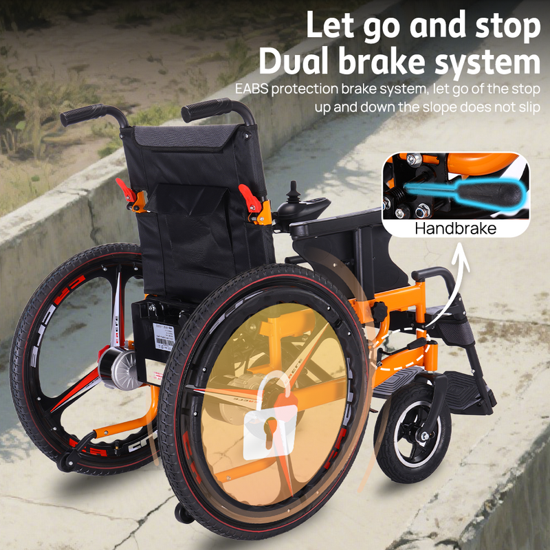 Load image into Gallery viewer, PORIYA Electric Wheelchair Folding Long Range Motorised Foldable Long Range w/ Bag