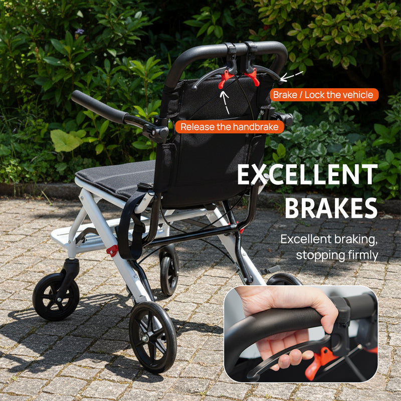 Load image into Gallery viewer, PORIYA Portable Ultra-Light 6.8KG Folding Transport Wheelchair Mobility Aid Wheelchair