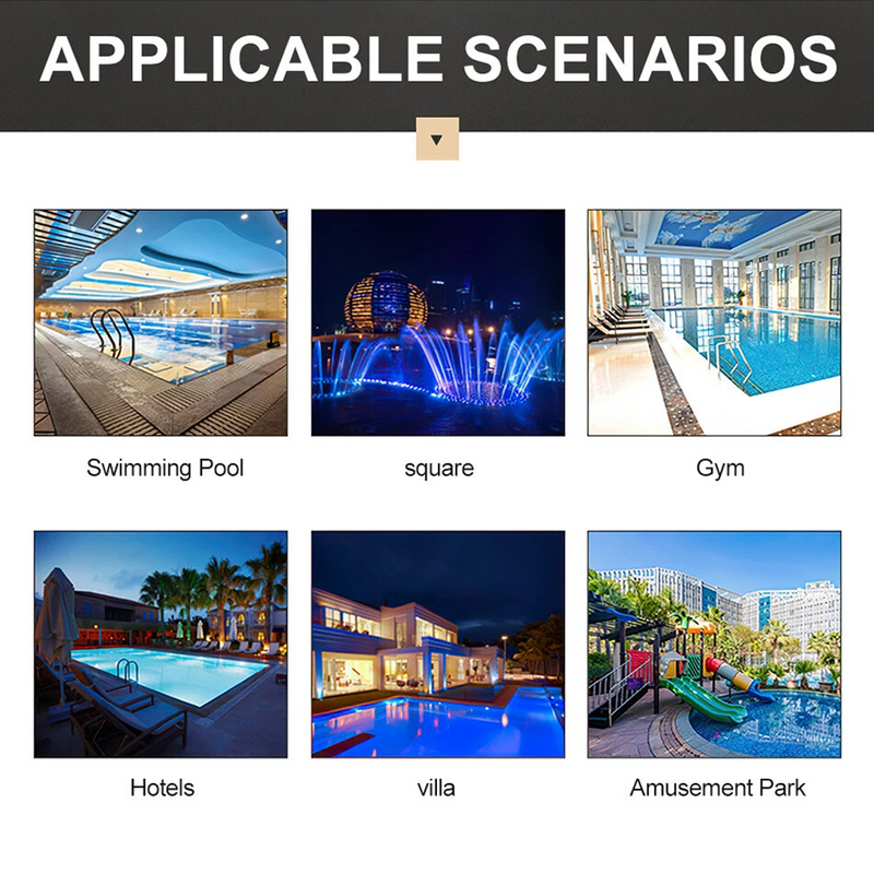 Load image into Gallery viewer, PORIYA 55W Resin Filled Underwater Swimming Pool Light LED RGB with Remote Controller