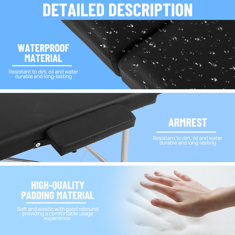 Load image into Gallery viewer, PORIYA Portable Massage Table 2 Fold Aluminum Bed Spa Salon Beauty Therapy Massage Bed