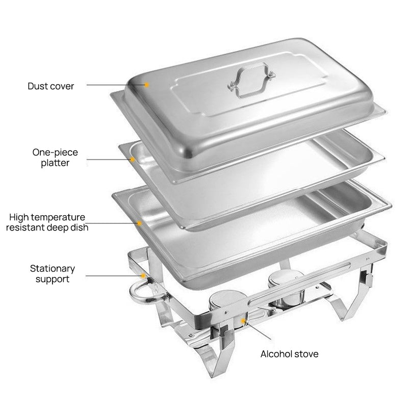 Load image into Gallery viewer, PORIYA 9L 304 Insulated Food Warmer Bain Marie Food Warmer Buffet Warmer Chafing Dish