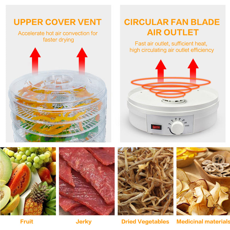 Load image into Gallery viewer, PORIYA 5/10 Trays Food Dehydrator Stainless Steel Fruit Dehydrators Jerky Dryer