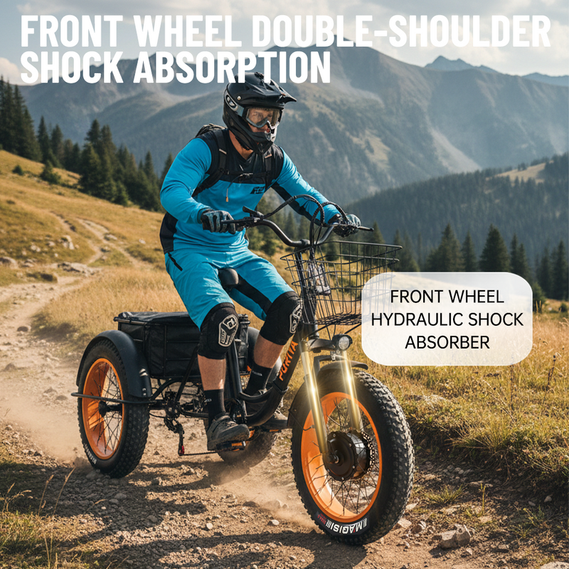 Load image into Gallery viewer, PORIYA 20" Foldable Electric Tricycle 1500W Fat Tire 3 Wheel Bike 55km/h E-Trike 60km