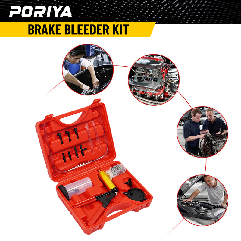 Load image into Gallery viewer, PORIYA Vacuum Pressure Pump Brake Bleeder Kit Bleeding Tester Hand Held Bleed Tool Set