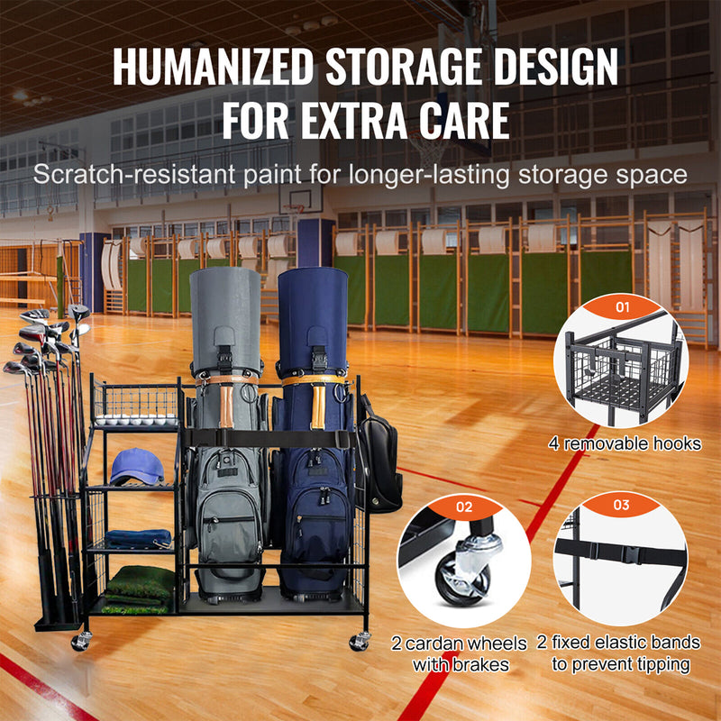 Load image into Gallery viewer, Golf Bag Storage Rack Garage Bag Organizer Storage Stand Golfing Equipment Rack