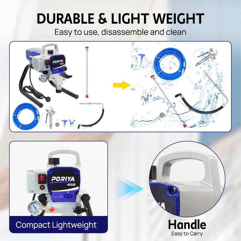 Load image into Gallery viewer, PORIYA Airless Paint Sprayer High Pressure Airless Wall Paint Spray Gun 1700W