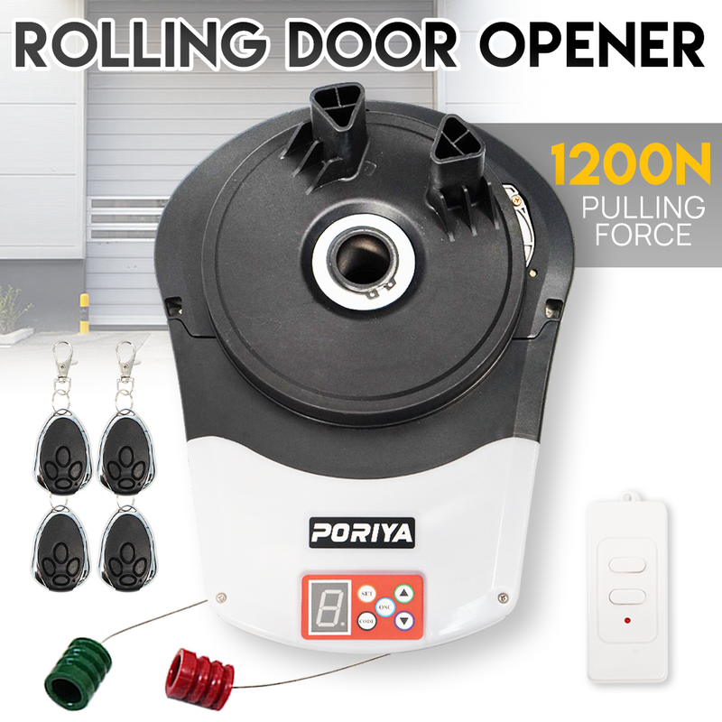 Load image into Gallery viewer, PORIYA Automatic Roller Door Opener 1200N Motor Garage Door Roller w/ Remote Control