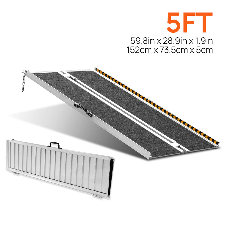 Load image into Gallery viewer, PORIYA Multi Size Aluminium Ramp Anti Slip Folding Loading Threshold Portable Access