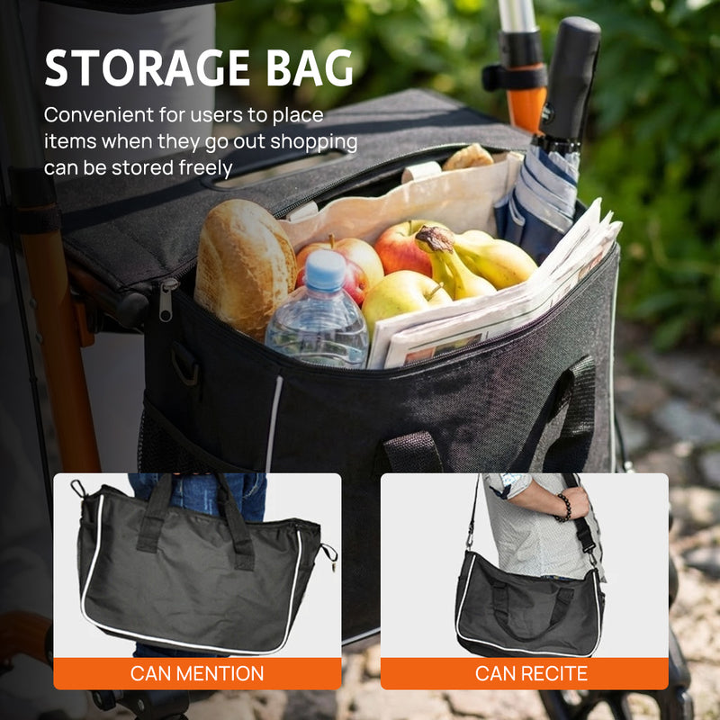 Load image into Gallery viewer, Rollator Walker Aluminium Foldable Walking Frame Mobility Aid Rollator 4 Wheels