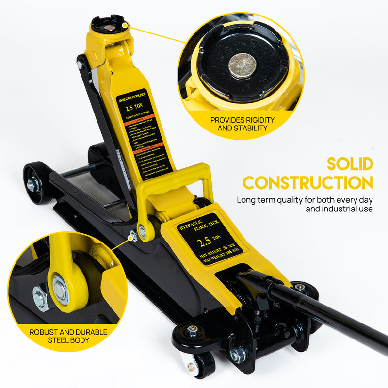 Load image into Gallery viewer, PORIYA Low Profile Floor Jack 2.5 Ton Heavy Steel Single Piston Hydraulic Pump