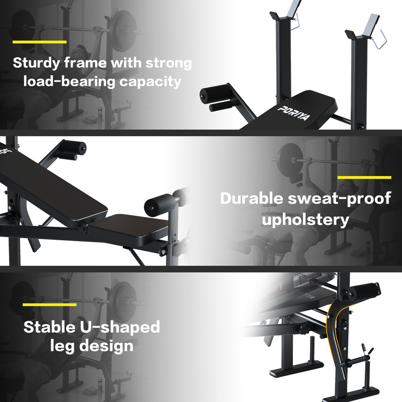 Load image into Gallery viewer, PORIYA Weight Bench Fitness Bench Adjustable Bench Press 8-In-1 Gym Equipment