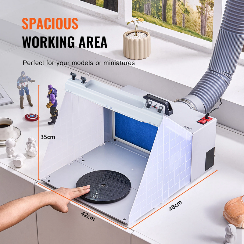 Load image into Gallery viewer, PORIYA Airbrush Spray Booth Portable Hobby Airbrush Paint Spray Booth for Models