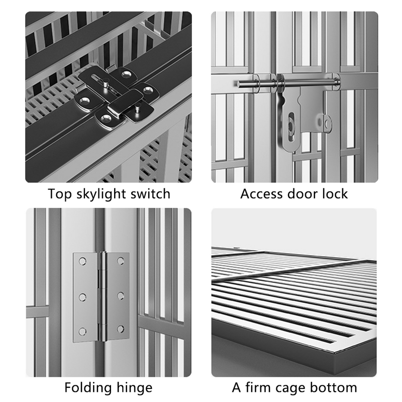 Load image into Gallery viewer, PORIYA 37" 30" Dog Cage Crate Large Kennel Pet Cage Cat Puppy Foldable Metal Cage
