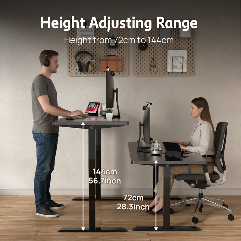 Load image into Gallery viewer, PORIYA Electric Standing Desk Height Adjustable Motorised Home Office Stand Table 1.2M