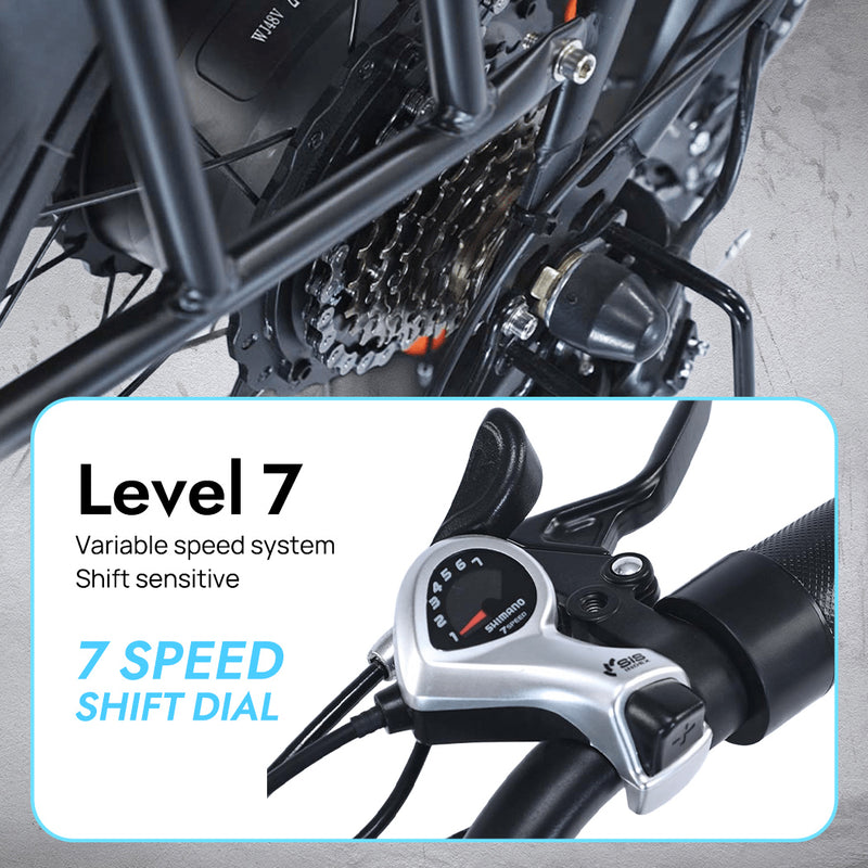 Load image into Gallery viewer, PORIYA 1500W Electric Tricycle escooter Urban City Bicycle Rechargeable 20" Fat Tyre