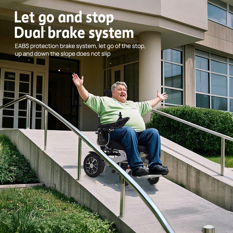 Load image into Gallery viewer, 600W Electric Wheelchair Folding Lithium Power Motorised Foldable w/ Basket