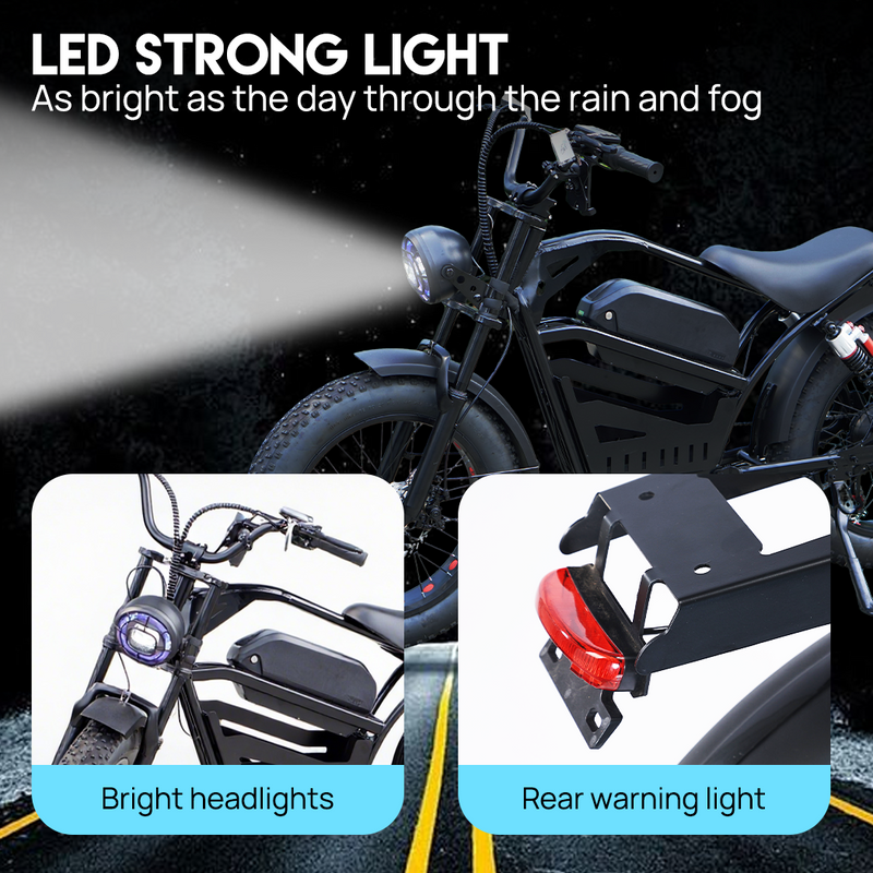 Load image into Gallery viewer, PORIYA Electric Bicycle Ebike 48V 2000W Mountain Bike 20" Fat Tire Shimano 7 Speed