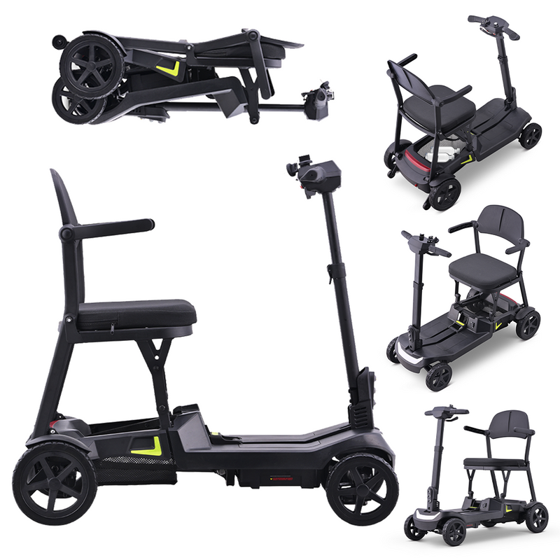 Load image into Gallery viewer, 16KG Electric Mobility Scooter Lithium Motorised Foldable w/ Storage Basket