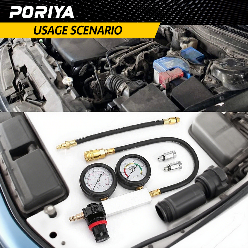 Load image into Gallery viewer, PORIYA Cylinder Leakage Detector Tester Kit Petrol Engin Cylinder Leak Down Tester Kit