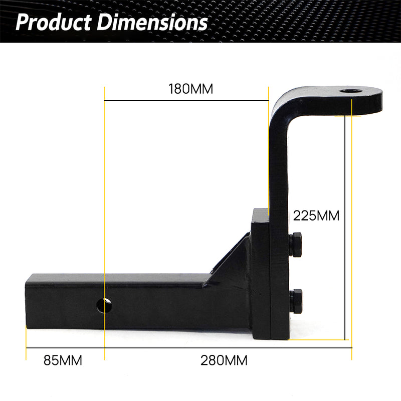 Load image into Gallery viewer, PORIYA 4500KG Adjustable Towbar Ball Mount 2" Hitch Towing Trailer Camper Bike Rack 4WD