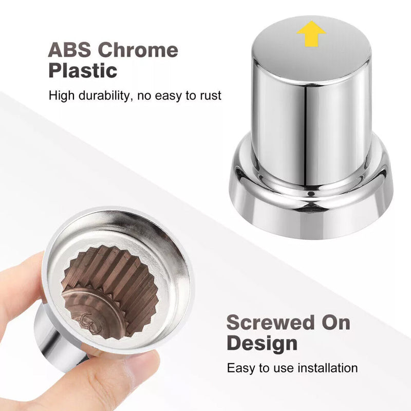 Load image into Gallery viewer, PORIYA Chrome 20PCS X 33mm Safety Arrow Chrome ABS Wheel Nut Covers Caps For Trucks Bus
