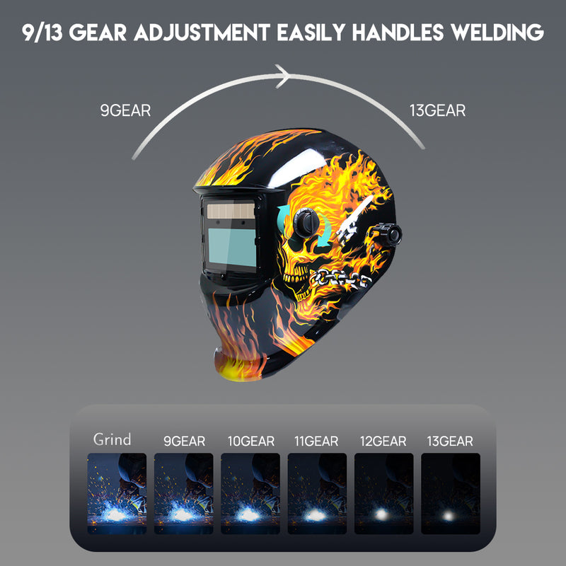 Load image into Gallery viewer, PORIYA Solar Helmet Auto Darkening Welding Welder Lens ARC TIG MIG MAG Large View