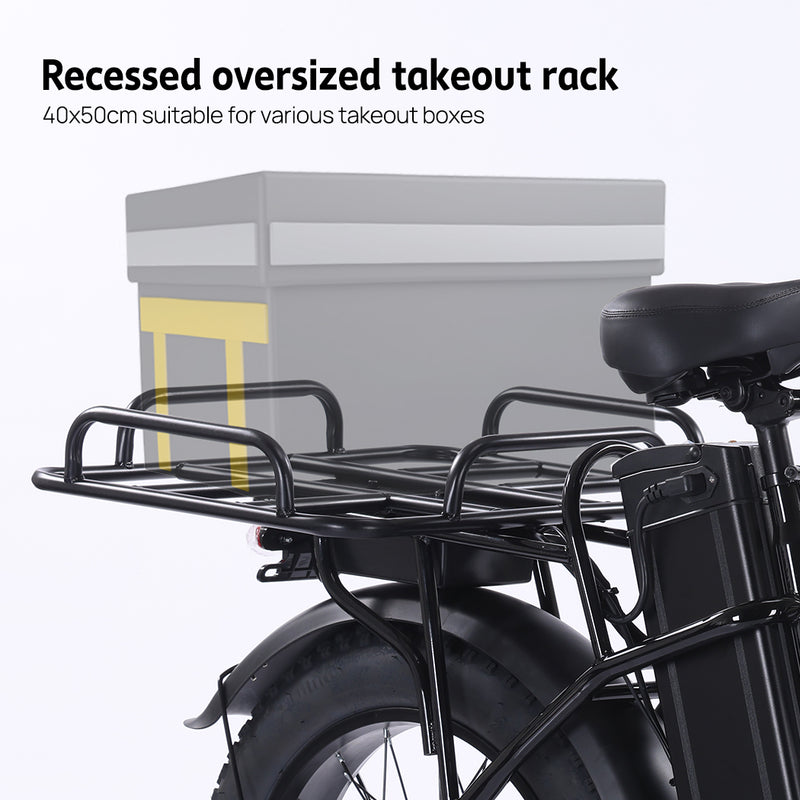 Load image into Gallery viewer, PORIYA Electric Bicycle 48V 18Ah Ebike 1500W Mountain Bike 20'' 55KM/H W/ Delivery Rack