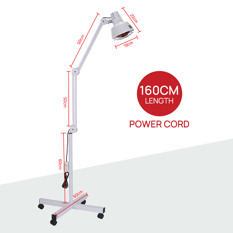 Load image into Gallery viewer, 275W Floor Stand Infrared IR Temperature Light Therapy Heat Lamp Pain Relief