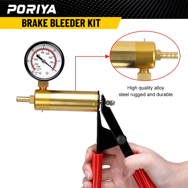 Load image into Gallery viewer, PORIYA Vacuum Pressure Pump Brake Bleeder Kit Bleeding Tester Hand Held Bleed Tool Set
